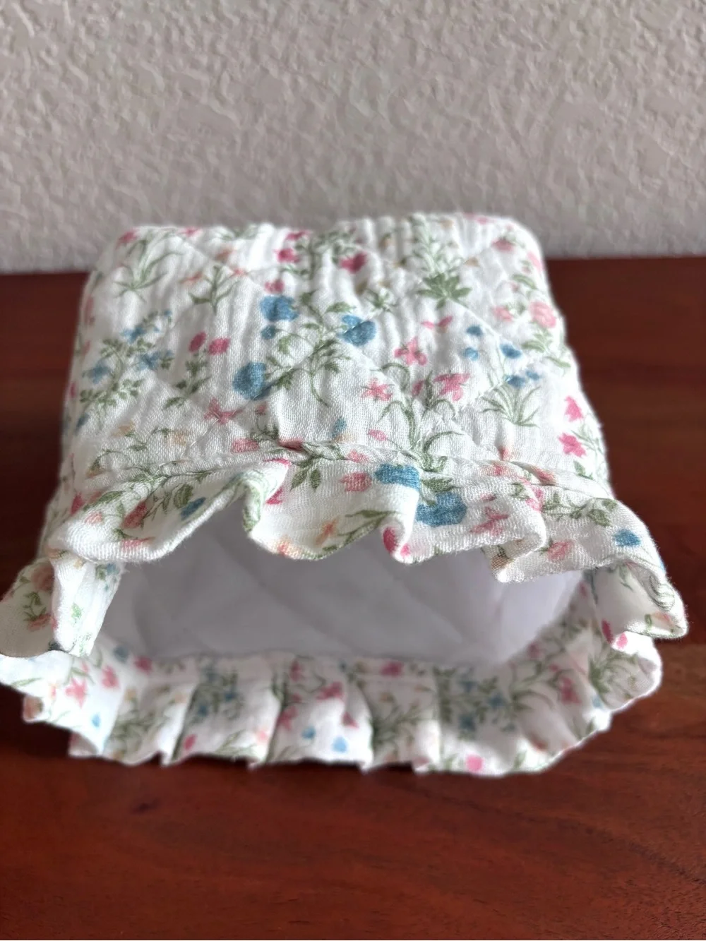 Cotton Ditsy Floral Tissue Box Cover Cottagecore Girly Home Accessory